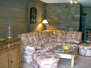 Living room of self catered rental apartment Jardin d�Hiver B1, Meribel 1600
