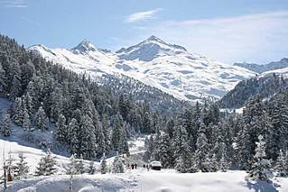 View from the balcony towards the Vanoise National Park and Mont Vallon