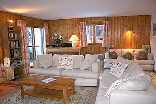 Luxurious living room of self catered rental apartment A10 Les Alpages Meribel Mottaret