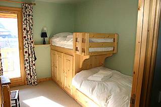 Bunk room of self catered rental accommodation Chalet Petit Bercy, Meribel 1600