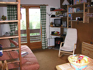 Living area of self catered rental apartment Erines 31, Meribel Mottaret