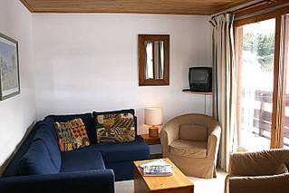 Living area of self catered rental apartment Plattieres 8, Meribel Mottaret
