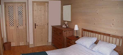 Master bedroom of self catered rental apartment Saulire 2 Meribel 1600